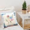 Embroidery Pillow Covers Kit Sewing Craft Floral Pattern for Wedding Bedroom Option 1