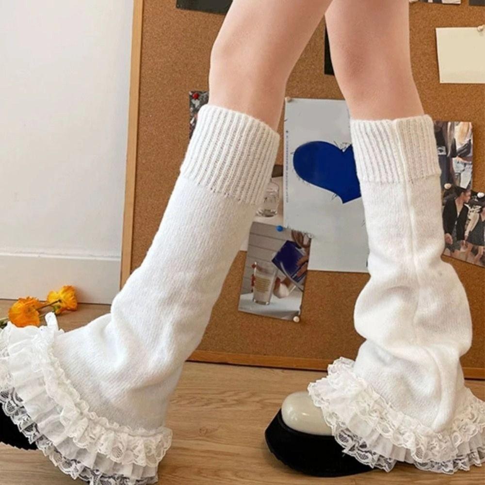 Ballet Style Lace Leg Warmers JK Knee High Girls Stockings Fashion Lolita Boots Cover Girl