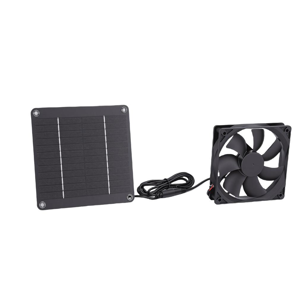 Solar Panel Fan Kit Solar Powered Exhaust Ventilation 4W for Small Greenhouses Sheds Pet Houses