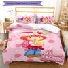 3pcs Princess Strawberry Cover Set - Personalized Name, HD Printed Bedding with 1 Cover and 2 Pillowcases - Perfect for Home Decor, Easy Care