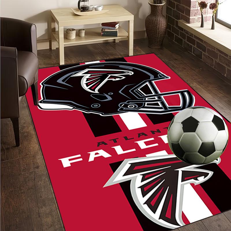 Falcons Logo Rug Office Carpet Non-Slip Mat, Chair Rug Floor Covering for Gaming, Bedroom, Living Room , Home Decor Christmas Gift