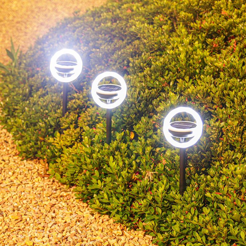 Waterproof Solar Garden Lights: Outdoor Courtyard, Lawn, Flower Bed Decoration with Ground Stake & Sensor