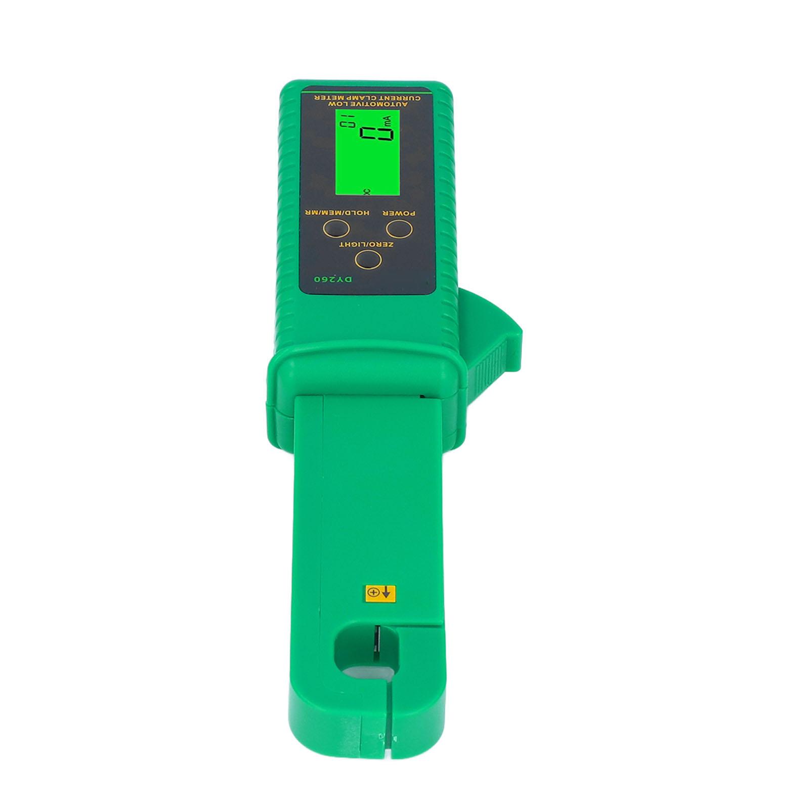 

Автомобільні клещі струму витоку змінного струму 0 мА‑60 А Портативний тестер низького струму, безконтактний для захисту від перешкод для автомобільної техніки зелений