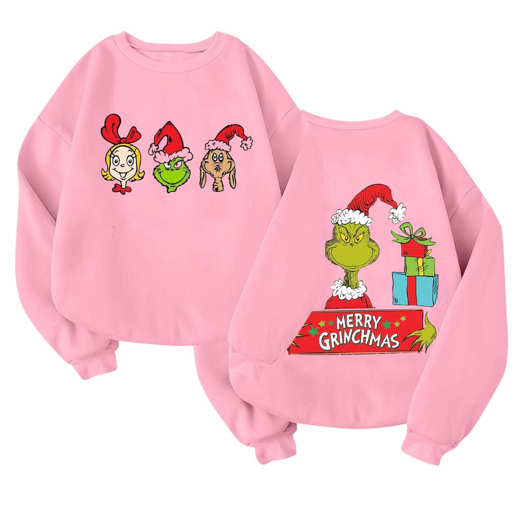 Children's Fashionable Lightweight Long-sleeved Round Neck Pullover With Pockets Printed Pullover