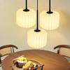Pendant Light - NETTLIFE - 3 Lights - White Paper Lampshade - G9 Compatible - Scandinavian/Modern Style