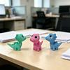 Yousheng 3D Printed Dinosaur Figurine, Cute Mini Crochet Texture Dino Statue, Miniature Collectible Desktop Decoration for Kids Room Table Decor
