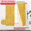 2D Flat Printing  2pcs Golden Noel Minimalist Popular Curtains Yarn Curtains Decorations Outdoor Perfect for Bedroom & Various