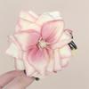 Korean Sweet Three Dimensional Flower Pink Simulated Grip Women's High End Sensation Back Of Head Shark Clip Plate Hair Hairpin