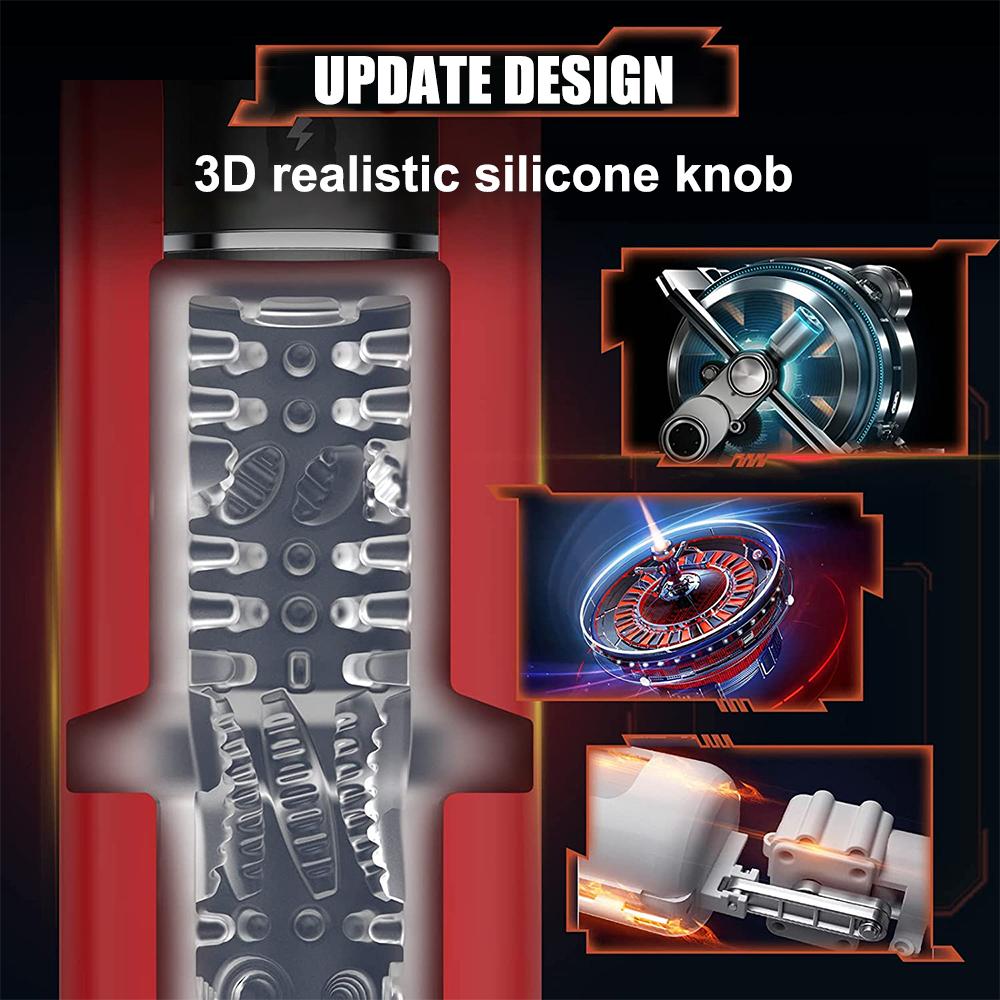 Automatic Telescopic Sucking Hot and Cold Blowjob Masturbation Device 7 Modes Vaginal Fast Orgasm Device IPX7 Put Back Male Masturbation Cup