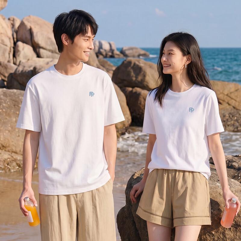 FivePlus Couple's Pure Cotton Casual T-Shirt