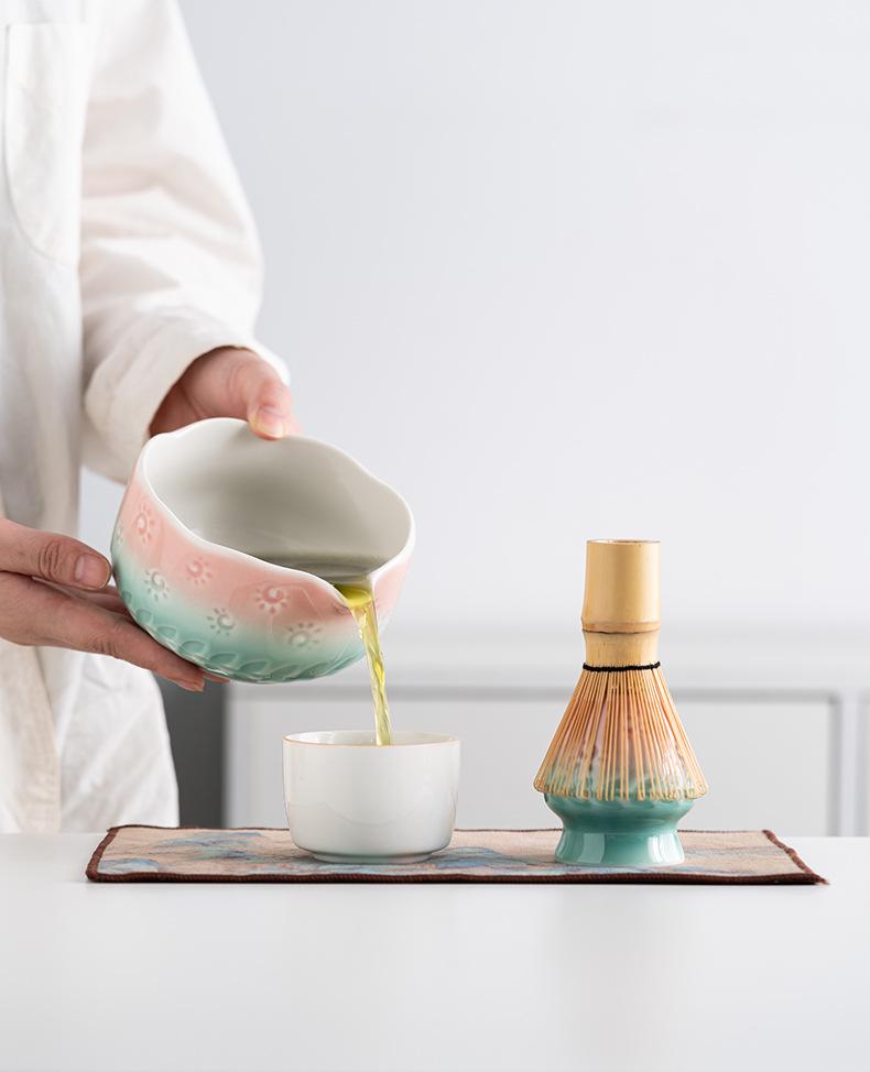 Song Dynasty Matcha Bowl and Whisk Set - Japanese Tea Ceremony Accessory.