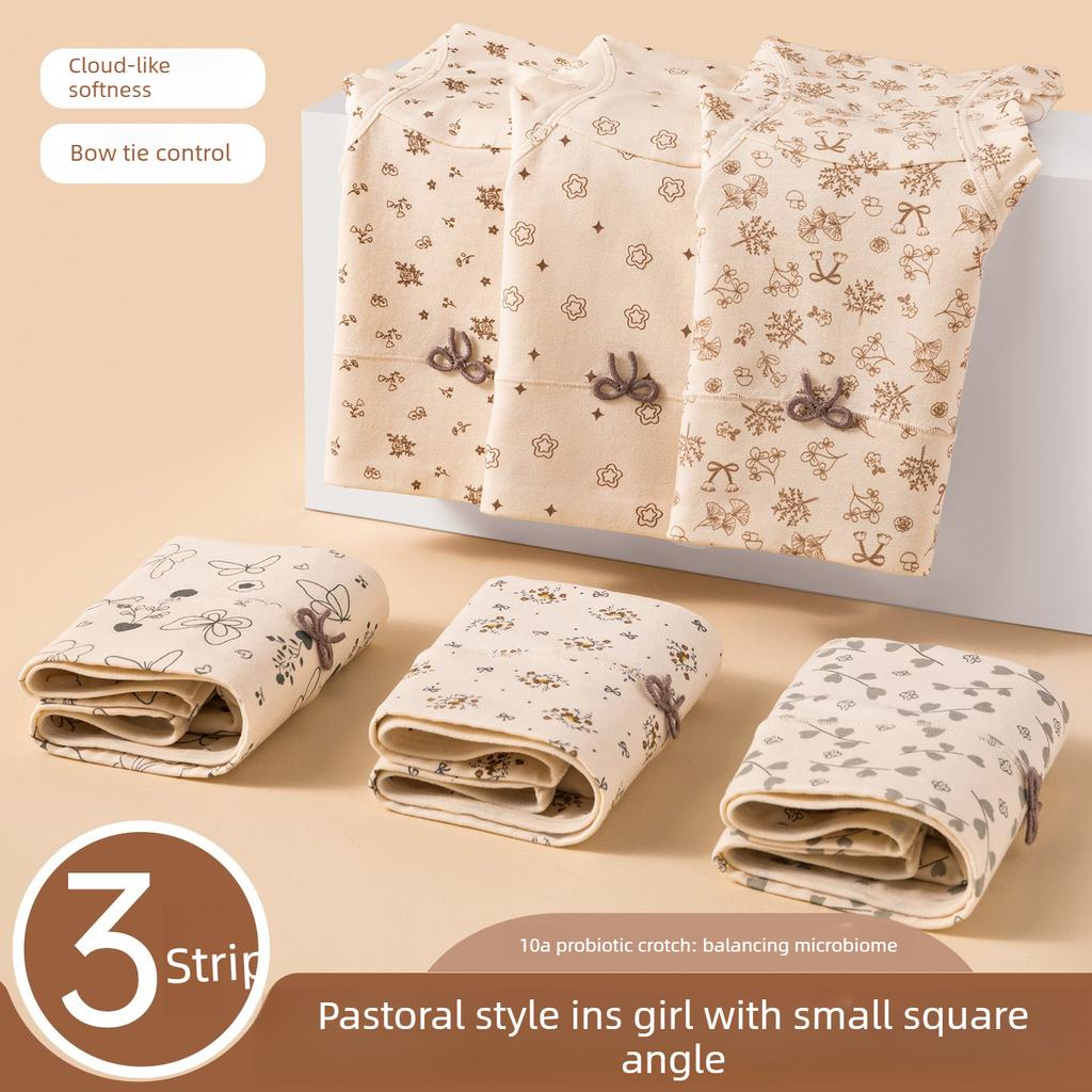 Girl In The Spring and Autumn Period and The New Cotton Cotton Antibacterial File Waist Boxer Briefs