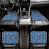 4pcs Bohemian Vintage Car Floor Mats, Universal Fit, Durable, Non-Slip Backing, Easy to Clean,Interior Accessories