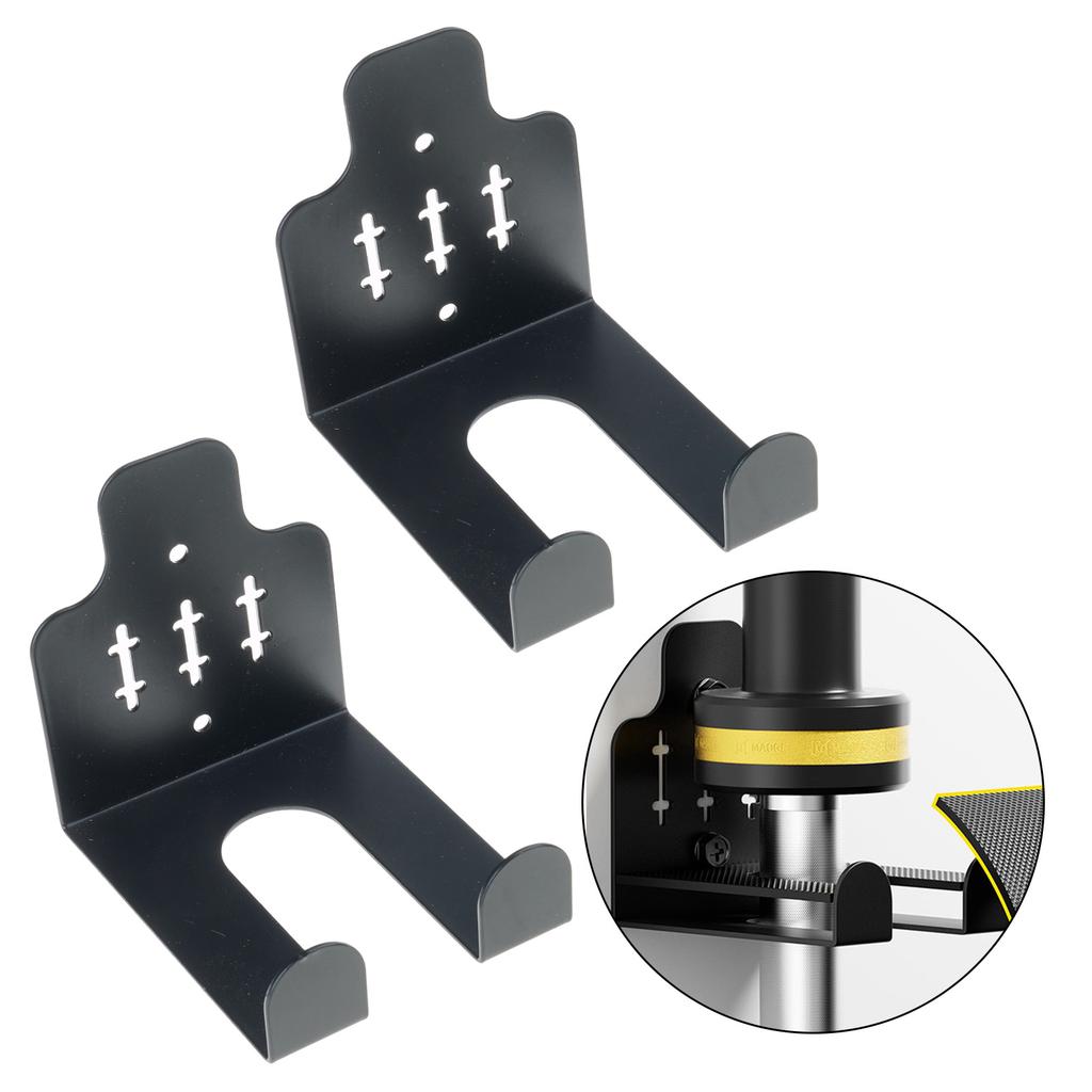 Packung mit 2 Hochleistungs-Wandhalterungen für vertikale Langhantelstangen, platzsparendes Stahlgestell, einfache Installation zur Aufbewahrung von Fitnessgeräten