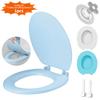 Foaming Soft Toilet Seat Slow Close Quiet Lid Thickened EVAU Type Toilet Lid Lifting Toilet Universal Bathroom Accessories