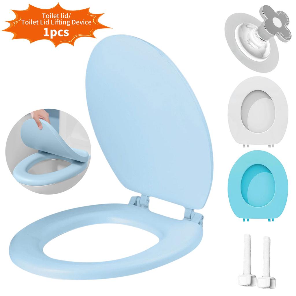 Foaming Soft Toilet Seat Slow Close Quiet Lid Thickened EVAU Type Toilet Lid Lifting Toilet Universal Bathroom Accessories