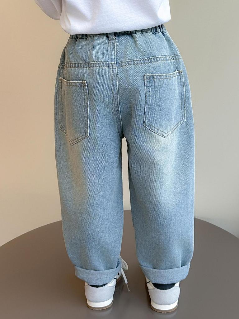 Kuromi Girls' Loose Fit Jeans, Spring/Autumn 2025 Fashionable Style