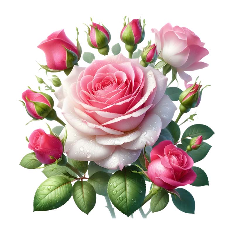 Romantic Rose Wall Sticker Bathroom Toilet Decor Living Room Cabinet Refrigerator Home Decoration Waterproof Decals Stickers S424