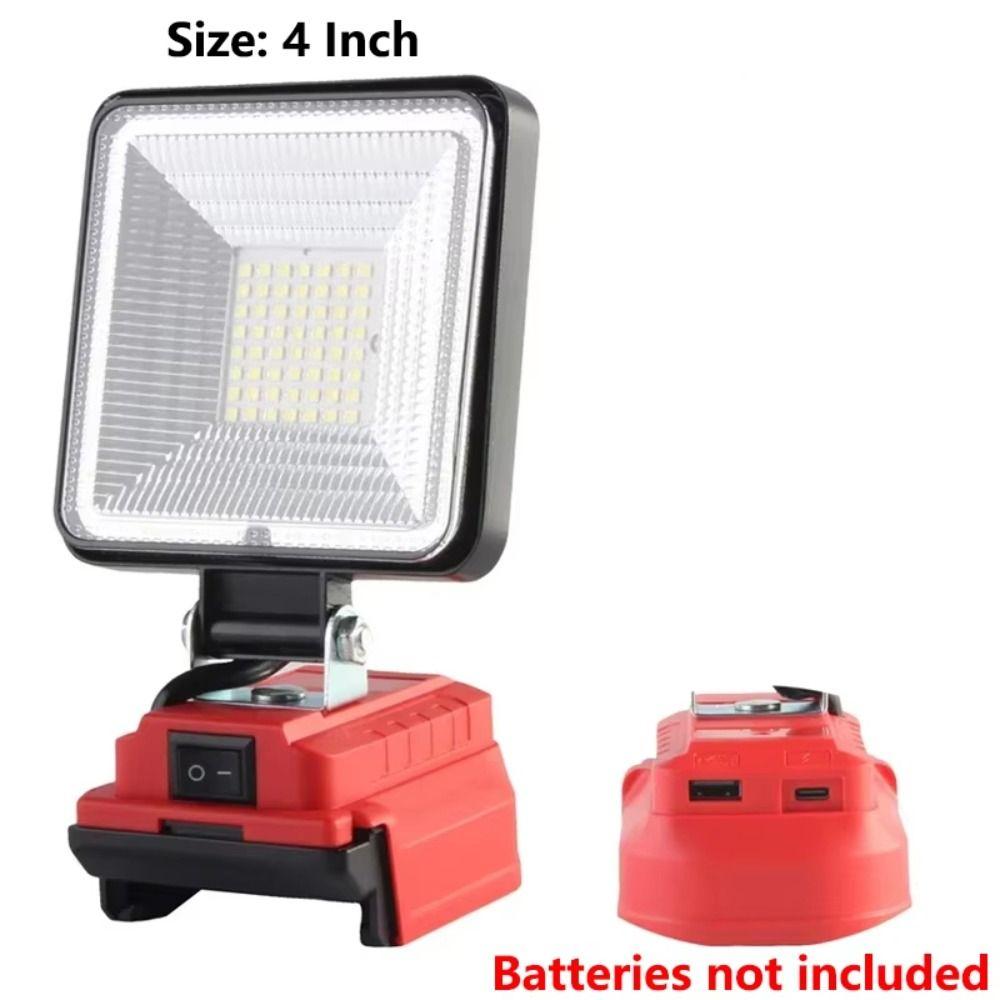 4-Inch Outdoor Searchlight Portable Flashlight for Makita/Dewalt/Milwaukee/Bosch Outdoor Camping