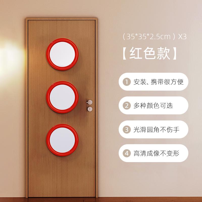 3PCS Round Decorative Mirror Wall Decoration Living Room Wall Pendant Mirror Desktop Round Cosmetic Mirror Home Decoration
