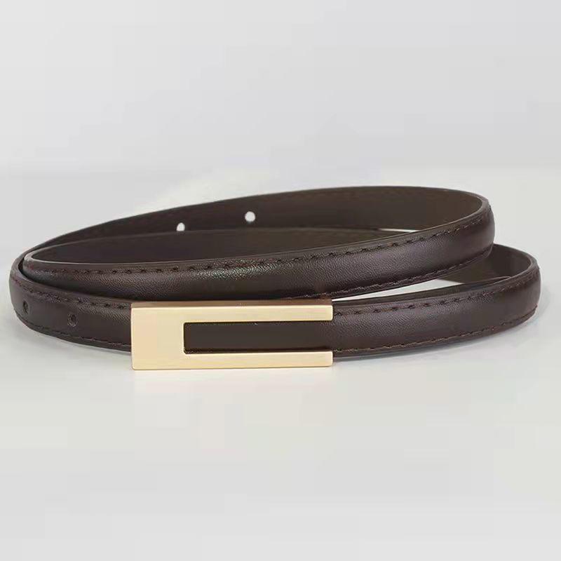 Korean Women's Slim Leather Belt for Dresses & Skirts - Retro Style, Versatile & Stylish