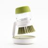Dispensing Palm Scrub Brush Drip Tray Lazy Dish-Washing Scrub with Soap Dispenser Non-Stick Oil Kitchen Cleaning with Holde