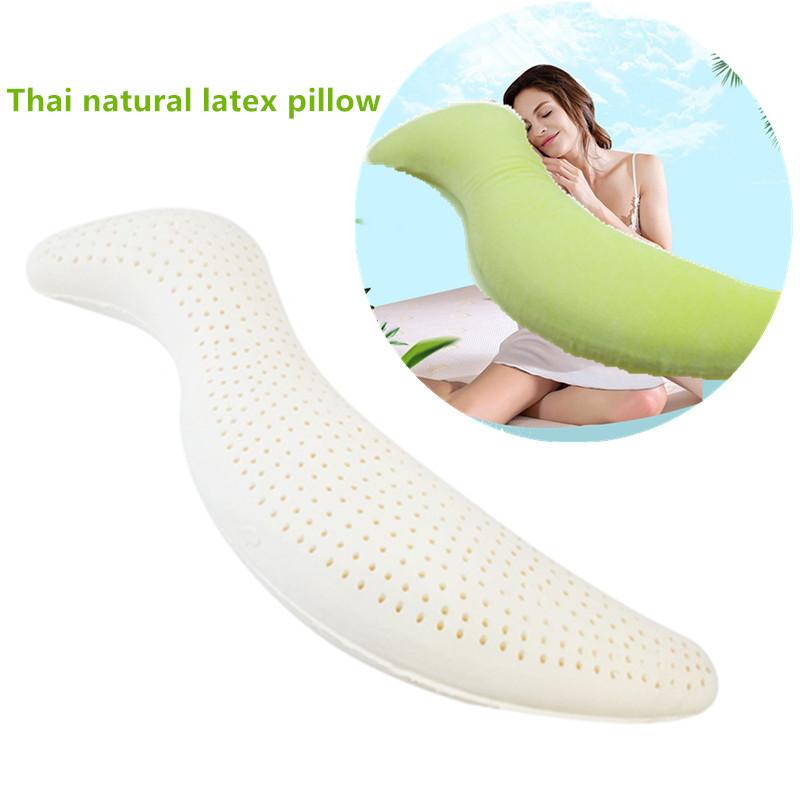 Boyfriend S-shaped Thailand Original Natural Latex Safety Pillow Memory Foam Pregnant Side Sleeping Leg Pillow Massage Pillows