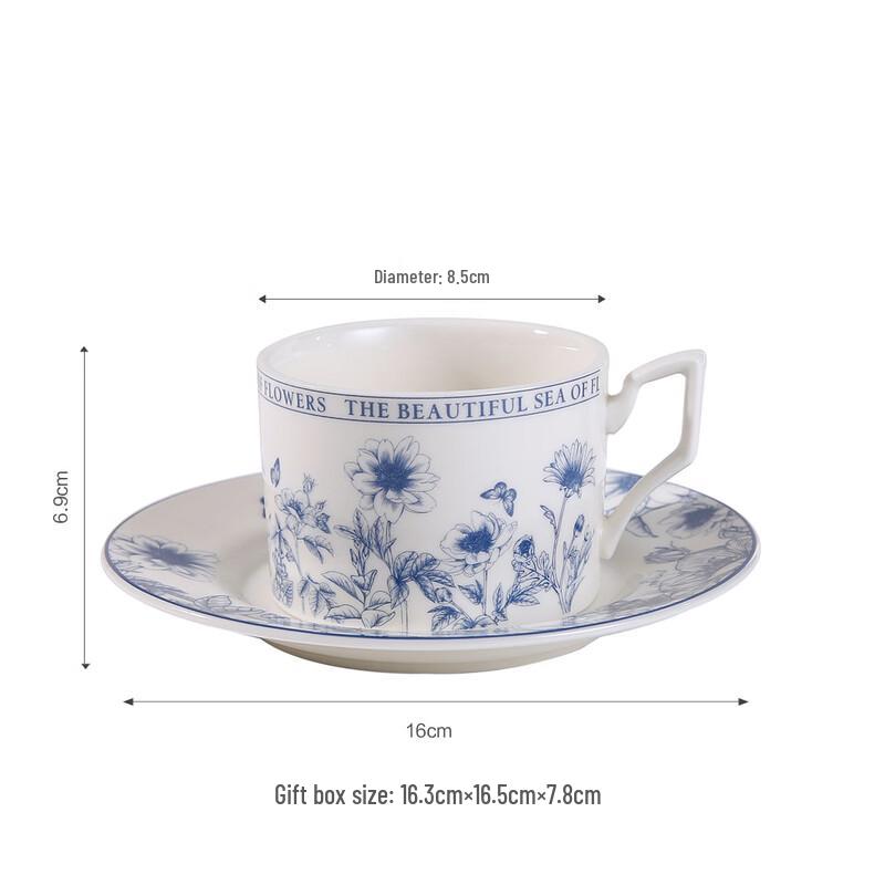 Elegant Red Ceramic Cup & Saucer Gift Set