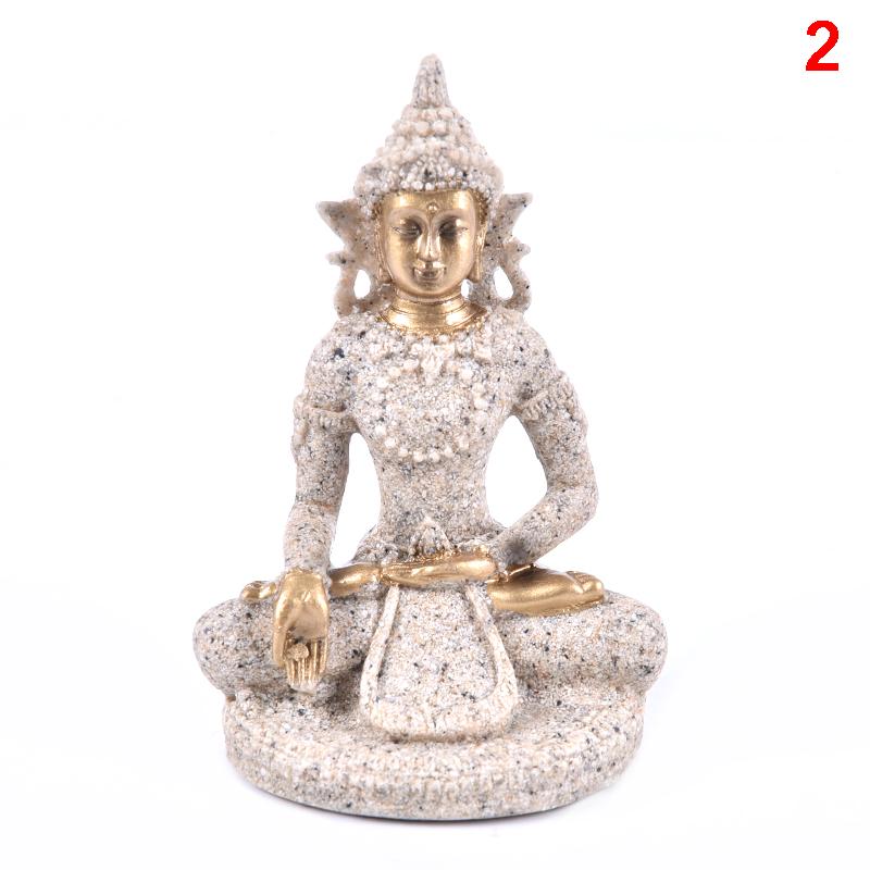 Buddha statuer Sandstein Thailand Buddha Skulptur Fengshui Figur Hjem Dekor