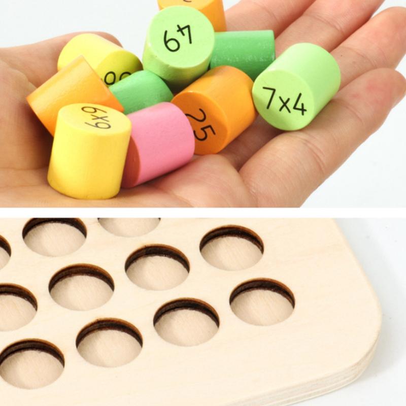 Matematyka Tablica mnożenia 9X9 Tabliczka matematyczna Zabawka Montessori Drewniana nauka Cyfrowa wczesna edukacja Drewniane zabawki