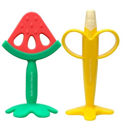Nature Love Mere Chewable Silicone Fruit Teether Watermelon + Banana Korean Childrens Toys