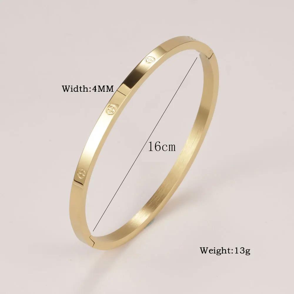 Stainless Steel Cuff Bracelets Bangles For Women Fashion Jewelry Charm Jewelry Accessories Crystal Bracelet love