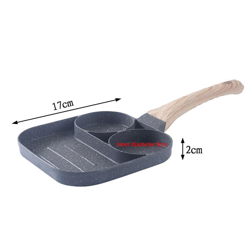 

Антипригарная сковорода с 3 или 4 отделениями для жарки яиц, бекона, мяса, курицы, многоцелевая для закусок