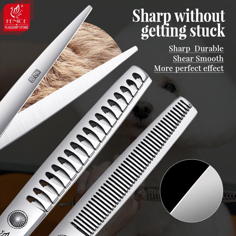 Fenice 6//6,5/7/7,5 Zoll Professionelles Haustier Hunde Pflege Scheren Set Gerade & Gebogen & Ausdünn & Effilierschere
