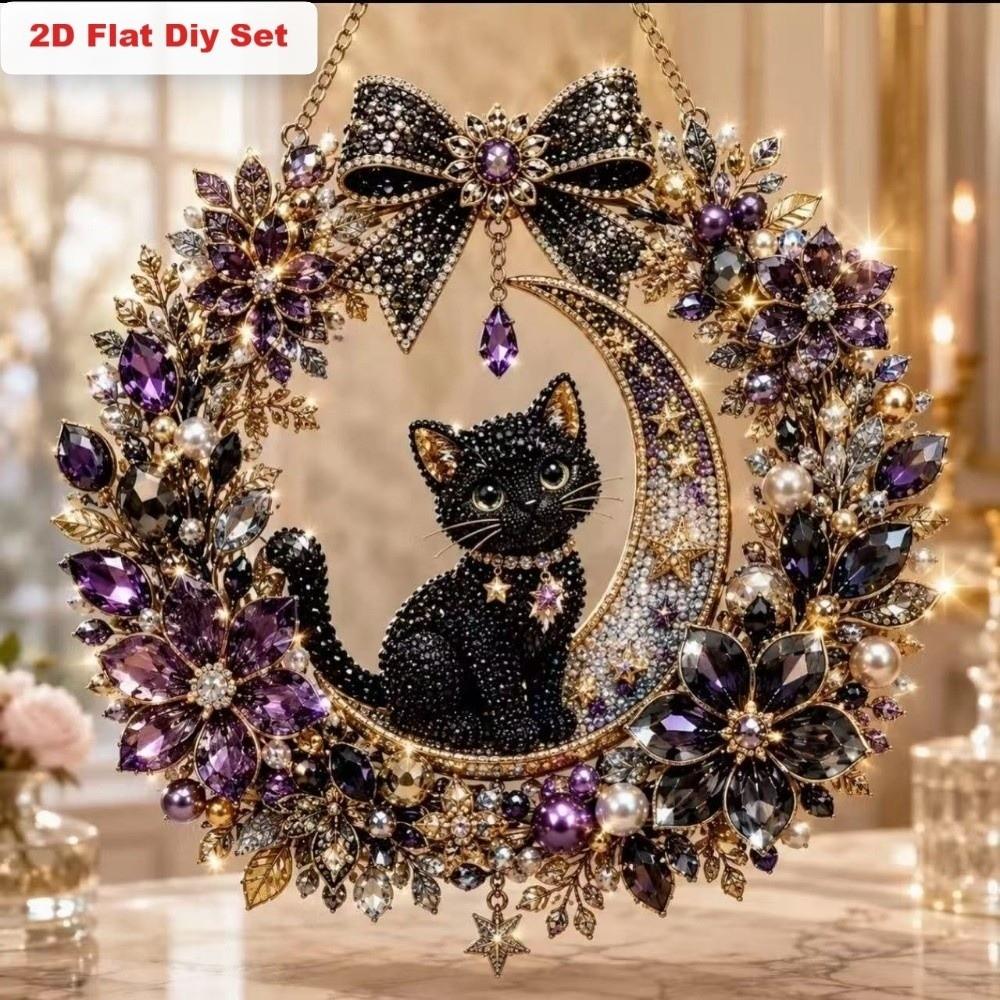 Cat DIY Painting Kit Butterfly Art Hanging Decor Christmas Decor