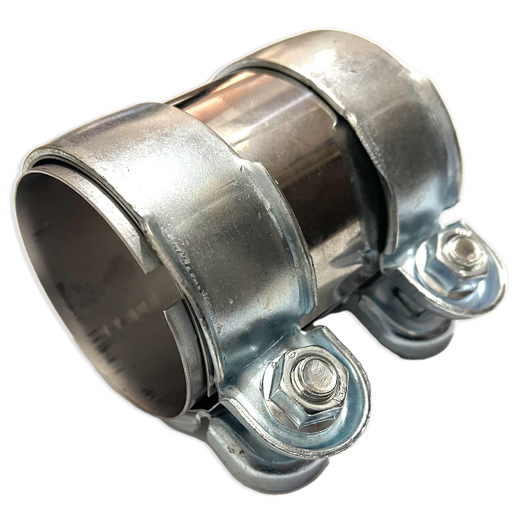 

S-NET Хомут глушителя, Универсальный, Выхлопная труба, Хомут, Соединение, Втулка, Соединитель трубы, Нержавеющая сталь, 65mm серебряный