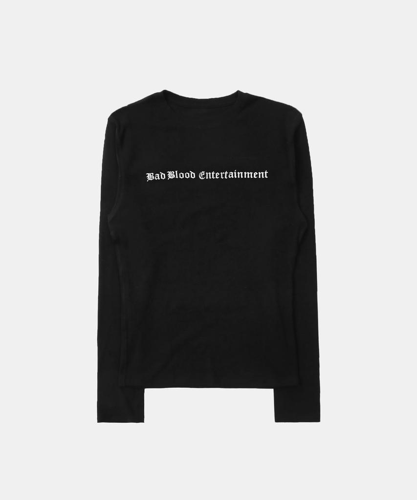 Bbnt Rhinestone Jersey Slim Long Sleeve - Black