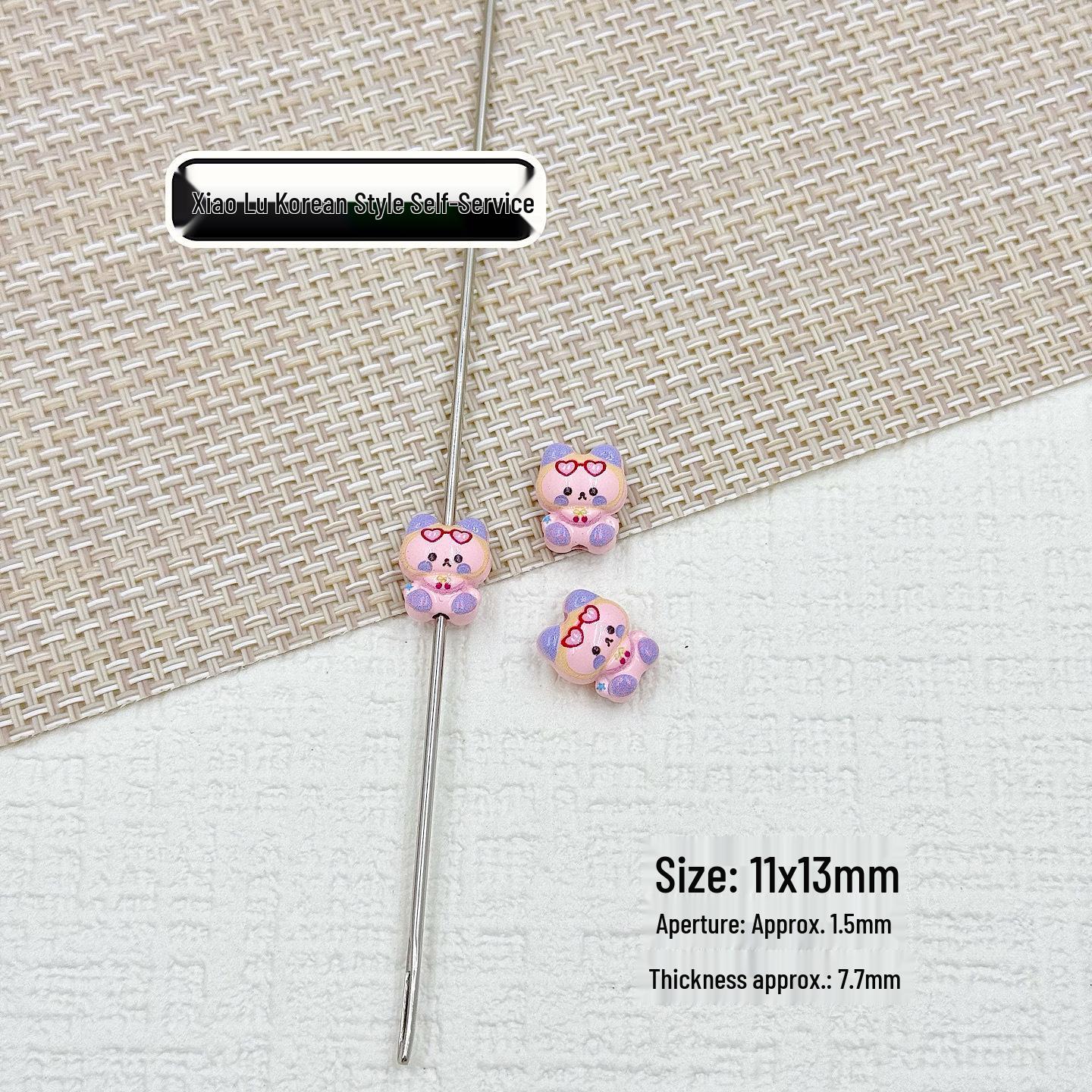Cartoon Cute Bear Alloy Bead Phone Chain & DIY Hair Accessories Single Price