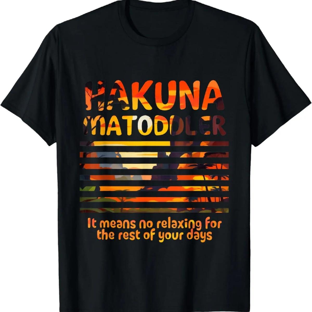 Hakuna Matoddler Папа Мама Смешная Милая Анимированная Классическая Семейная Футболка S