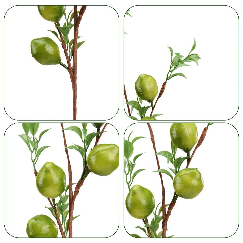DIY Simulation Lemon Fruit Tree Plastic Fake Plants Artificial Lemon Branch Holiday Decor