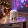 Festive Wall Projector Christmas Light, Dynamic Rotating Indoor Projection Lamp with Static Snowflake Reindeer Snowman Pattern for Ceiling Holiday