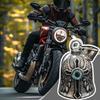 Motorcycle Bell Decor Evil Eye Motorcycle Bell For Luck Riding Safety Alloy Handlebar Accessory Protective Ornament For Dad
