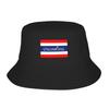 Vintage Thailand Bucket Hat  Hawaii Fisherman Caps Foldable Vacation Sun Hats For Unisex Trendy Printed Cap