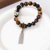 New Chinese autumn and winter tiger's eye stone hair crystal beaded tassel bracelet, bracelet temperament versatile light luxury high-end snake jewelr