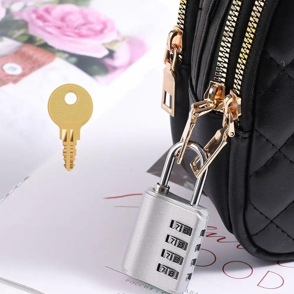 with Key Combination Lock Zinc Zinc Zinc Alloy Luggage Padlock Cabinet Lock  Backpack Zipper Lock