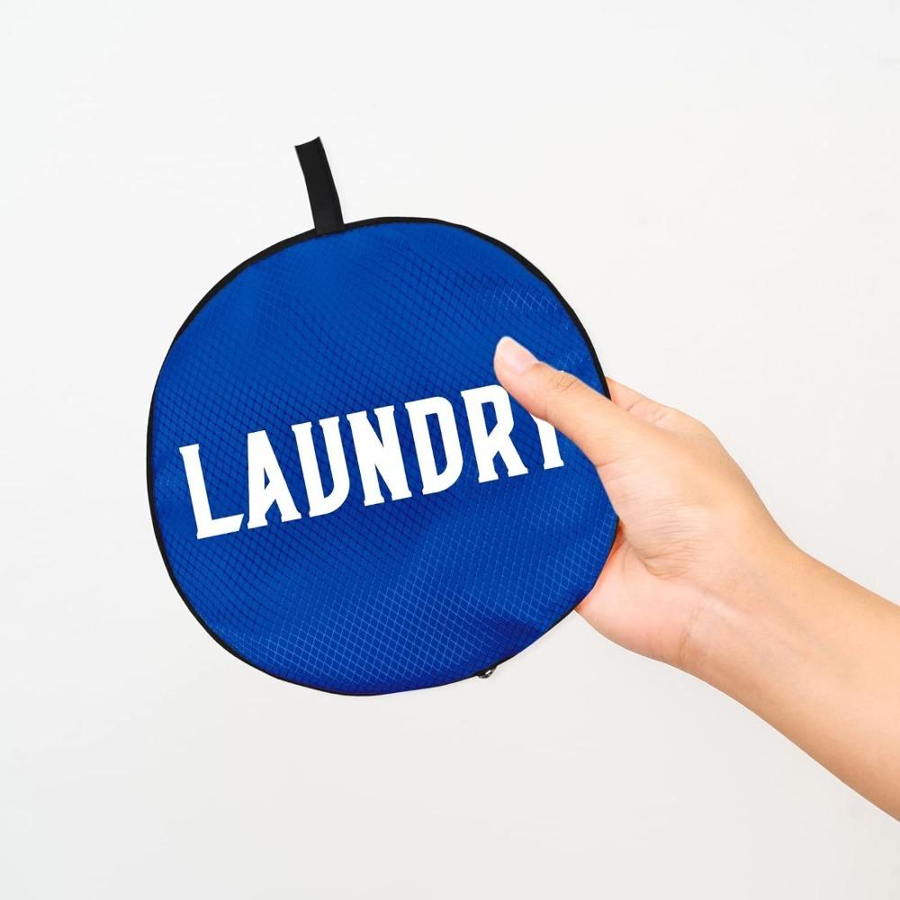 2Pcs 20.5"×20“ Travel Laundry Bag Polyester Travel Storage Bag  with Handles and Carabiner