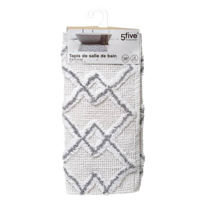 5five - Tapis 50x75cm Gris Et Blanc