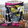 Personalized Flannel Throw Blanket,Chainsaw Man Custom Printed Name, Cozy Plush Blanket For Home Use
