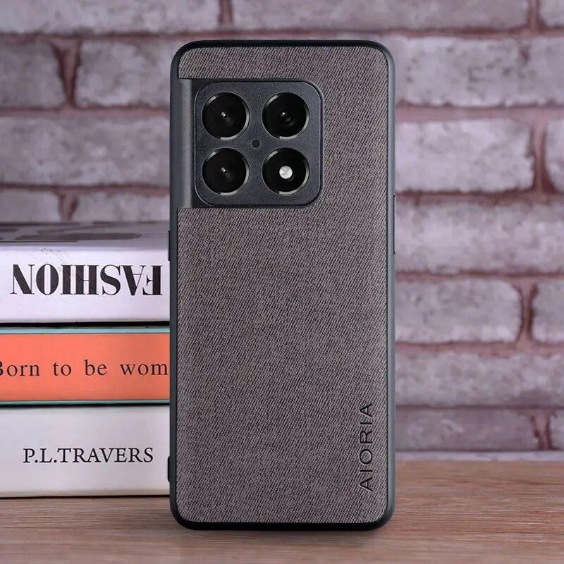 Pouzdro pro Oneplus 10 Pro 10T Luxusní textilní Kožený měkký TPU pevný kryt na telefon pro pouzdro Oneplus 10 pro