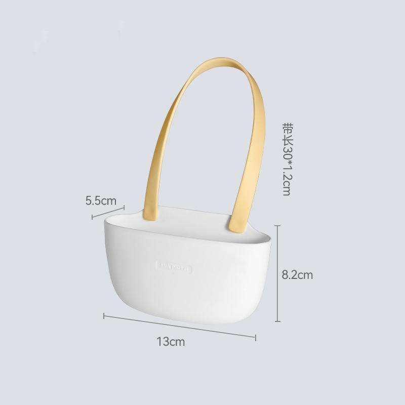 Ny 1 st Dubbel diskho Avrinning Hängande påse Justerbar Tryckkran Hylla Svamp Dubbel Korg Förvaring Köksartiklar